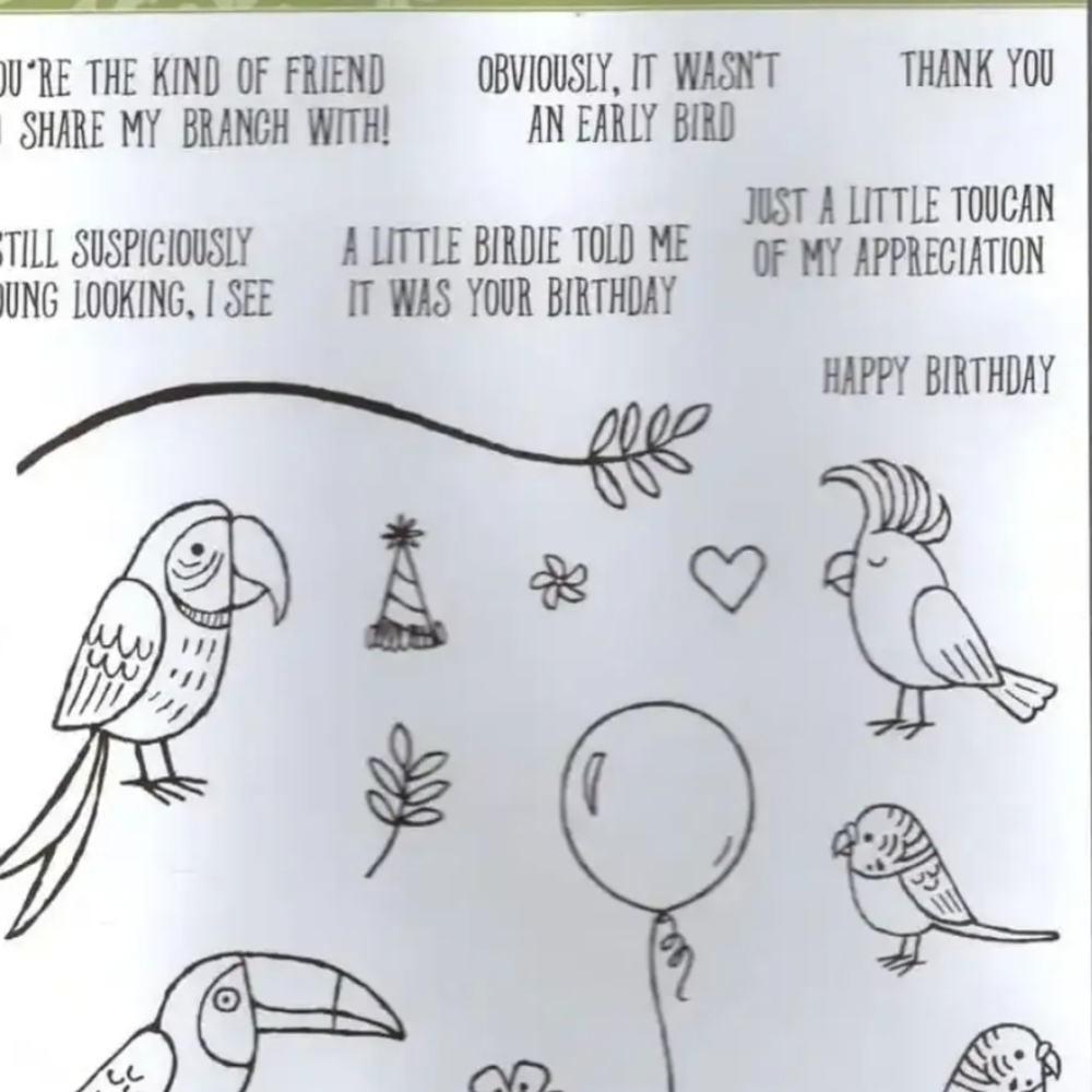 Stampin' Up! Bird-Themed Craft Stickers in Black and White